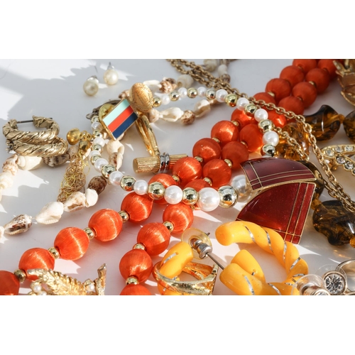 214 - Various Vintage Costume Jewellery Quantity As Photographed