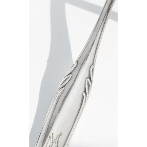 220 - Norwegian Silver Ladle by Thorvald Marthinsen with Foliate Embossed Handle Attractively Detailed