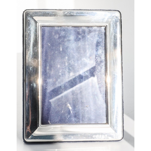 229 - Solid Silver Photograph Frame of Rectangular Form Mounted on Easel Support Hallmarked Carrs