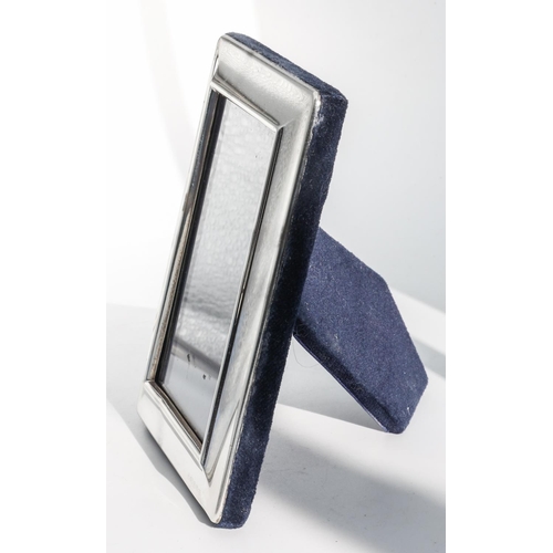 229 - Solid Silver Photograph Frame of Rectangular Form Mounted on Easel Support Hallmarked Carrs