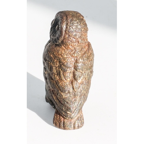 241 - Austrian Cold Painted Bronze Figure of Owl Approximately 4cm High