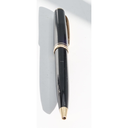 242 - Mont Blanc Generation Propelling Roller Ball Pen with Gold Banding and Clip Terminal Inset with Mont... 