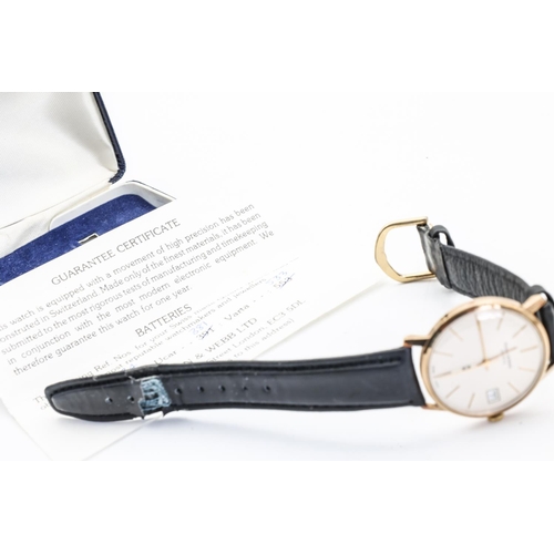 253 - Mappin and Webb Gentleman's Wristwatch Classic Design Working Order Leather Strap Attractively Detai... 