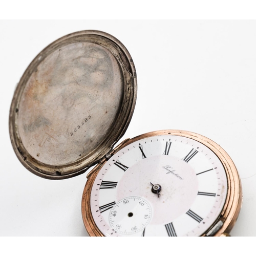 302 - Silver Inlaid Pocket Watch