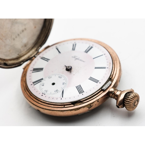 302 - Silver Inlaid Pocket Watch