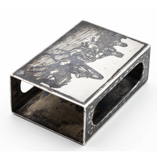 320 - Russian Nielo Silver Matchbox Holder