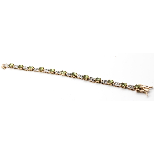 341 - Ladies Silver Bracelet Gemset