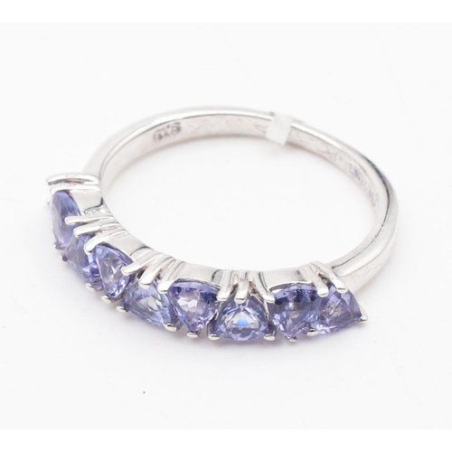 369 - Tanzanite Silver Mounted Ladies Ring Size Q