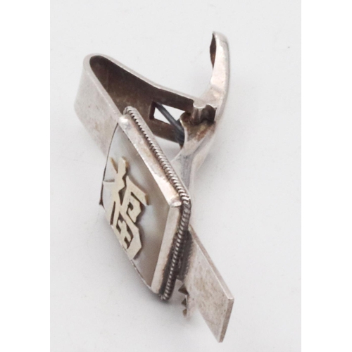 420 - Chinese Silver Tie Clip