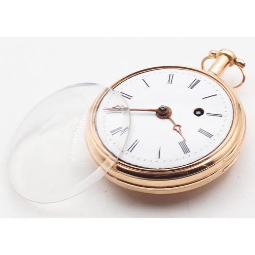 430 - 18 Carat Yellow Gold Cased Verge Pocket Watch