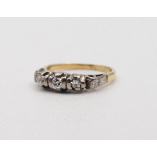 45 - Brilliant Cut Diamond Ladies Three Stone Ring Mounted on 18 Carat Gold Ring Size N and a Half