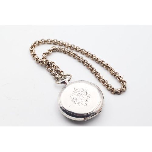 461 - Silver Cased Pocket Watch with Chain