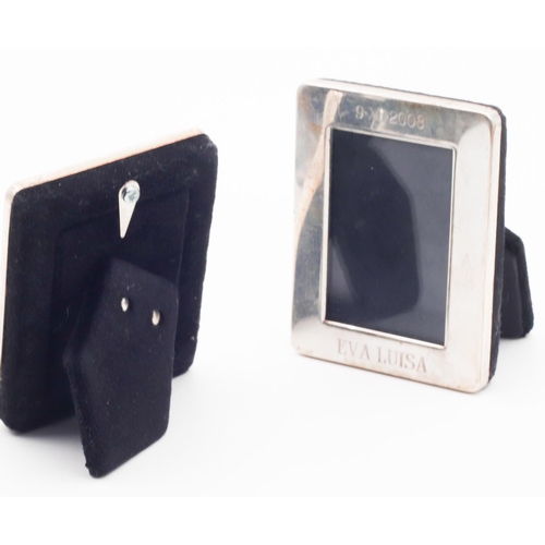 471 - Pair of Rectangular Form Silver Mounted Photograph Frames Each Approximately 4 Inches High