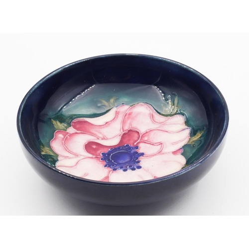 495 - Moorcroft Porcelain Bowl Floral Motifs Approximately 4 Inches Diameter