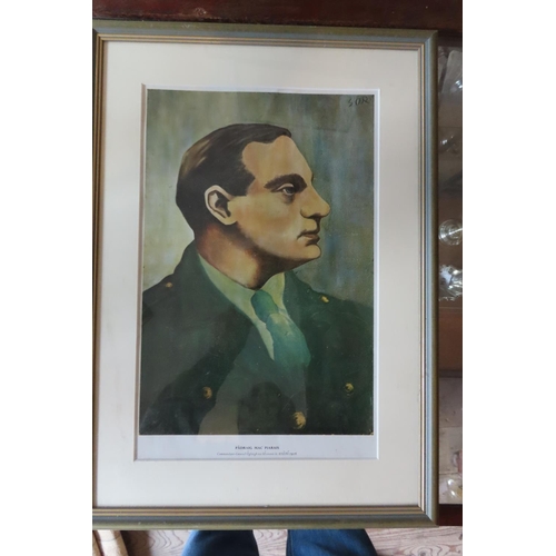 511 - Padraig Pearse Commandant-General Oglaigh na hEireann in AISEIRI 1916 Lithographic State Print Depic... 