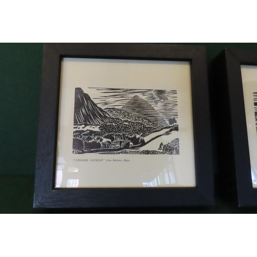 523 - Pair of Harry Kernoff Woodcuts Croagh Patrick, Co. Mayo and Western Farm, Mayo Each Approximately 7 ... 