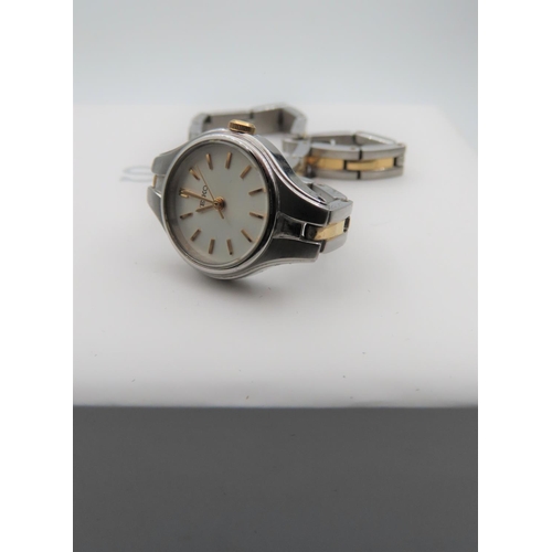 533 - Seiko Ladies Bimetal Wristwatch Good Condition Contained within Original Presentation Box with Paper... 