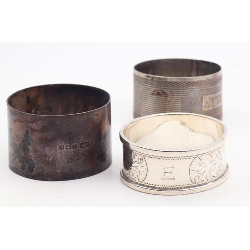 554 - Three Napkin Rings Silver