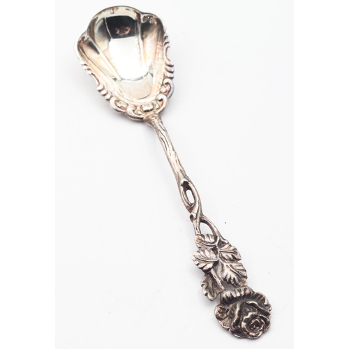 556 - Silver Jam Spoon Attractively Detailed