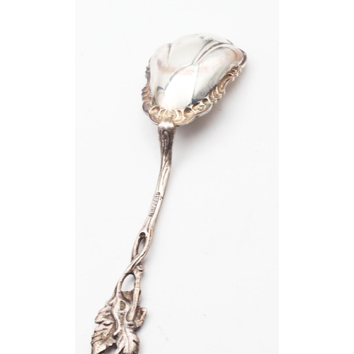 556 - Silver Jam Spoon Attractively Detailed