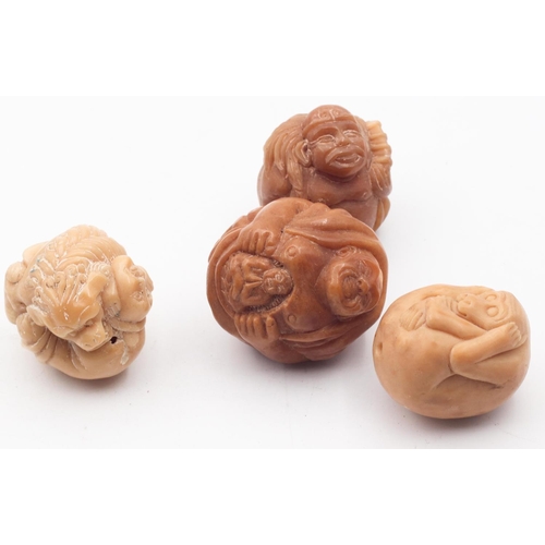 569 - Four Carved Netsuke