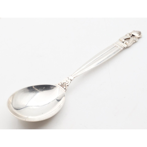 613 - George Jensen Silver Spoon Attractively Detailed