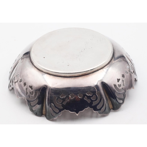 615 - Pierced Form Silver Bon Bon Dish