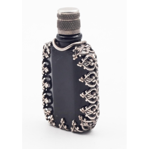 623 - Silver Overlaid Scent Bottle