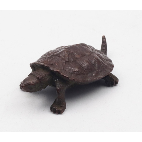 629 - Bronze Sculpture Turtle Approximately 3cm Wide