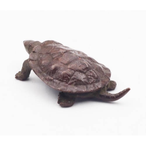 629 - Bronze Sculpture Turtle Approximately 3cm Wide