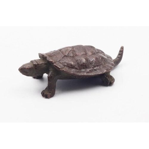 629 - Bronze Sculpture Turtle Approximately 3cm Wide