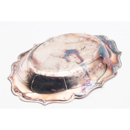 641 - Silver Shaped Form Strawberry Dish