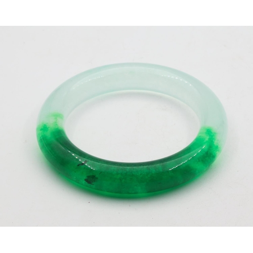 644 - Ladies Carved Jade Bangle Internal Diameter 6.5cm