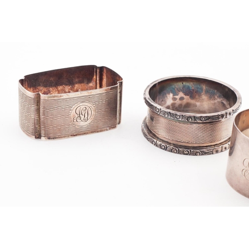 655 - Three Old Silver Napkin Rings