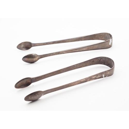 656 - Two Pairs of Silver Sugar Tongs