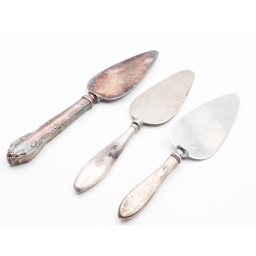 659 - Three Silver Handled Cake Servers