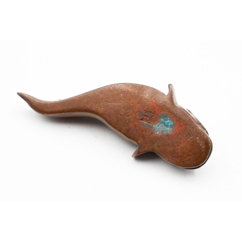 684 - Bronze Figure of Catfish Realistically Detailed 4cm Long, Possibly Japanese. According to  popular J... 