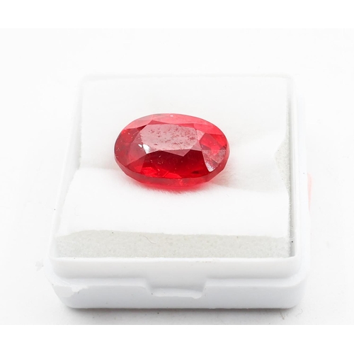 712 - Oval Mixed Cut Ruby Gemstone Approximately 10 Carat Weight