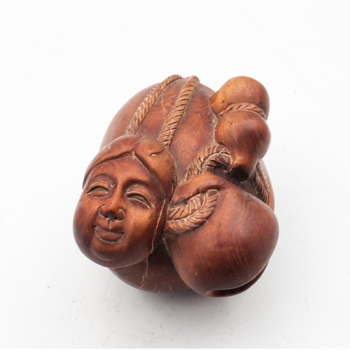 717 - Carved Wooden Figure Possibly Chinese Cola Nut