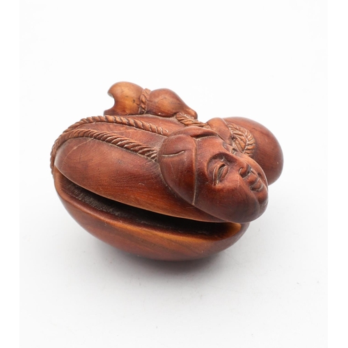 717 - Carved Wooden Figure Possibly Chinese Cola Nut