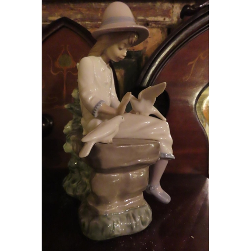 739 - Neo Fine Porcelain Figure of Girl with Bird