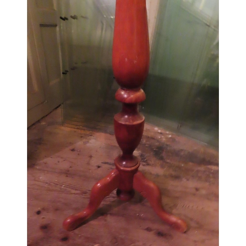 744 - Antique Jardiniere and Carved Mahogany Torchere Total Height Approximately 5ft 7 Inches High Tripod ... 