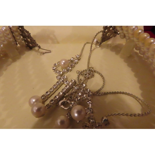 745 - Ladies Collar Form Pearl Necklace Contained within Original Presentation Box