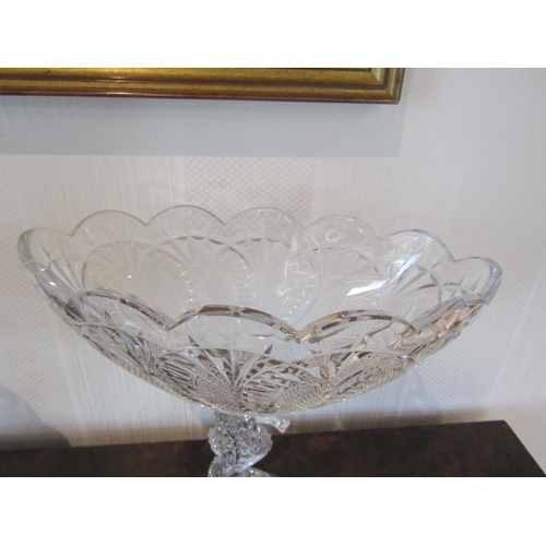 804 - Matching Waterford Seahorse Motif Centrepiece Bowl Approximately 15 Inches High Good Original Condit... 