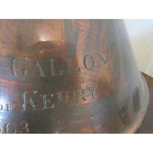 808 - Graduated Set of Imperial Measures for the County of Kerry Each Dated 1863 Imperial Gallon, Half Gal... 