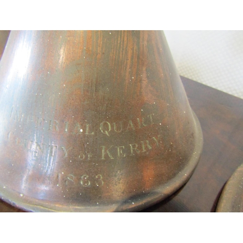 808 - Graduated Set of Imperial Measures for the County of Kerry Each Dated 1863 Imperial Gallon, Half Gal... 