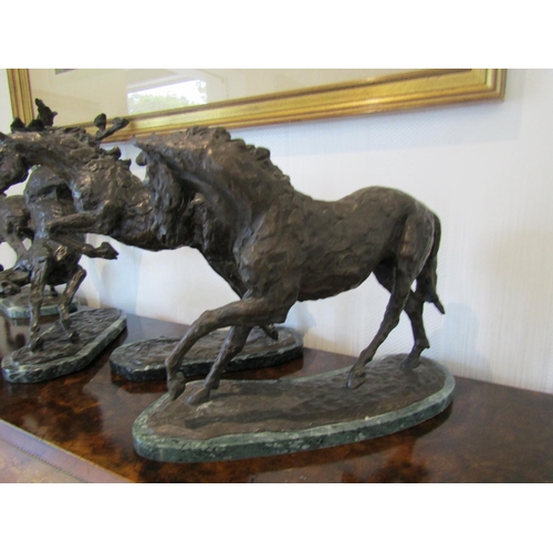 815 - James Osborne (1940-1992) Cantering Thoroughbred Original Bronze Sculpture Approximately 17 Inches H... 