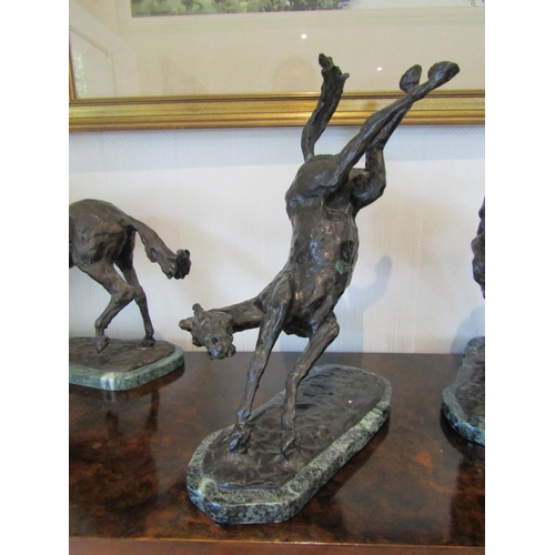 816 - James Osborne (1940-1992) Falling Thoroughbred Original Bronze Sculpture Signed and Numbered 1/10 Ex... 