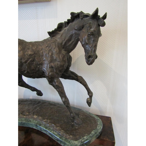 816 - James Osborne (1940-1992) Falling Thoroughbred Original Bronze Sculpture Signed and Numbered 1/10 Ex... 