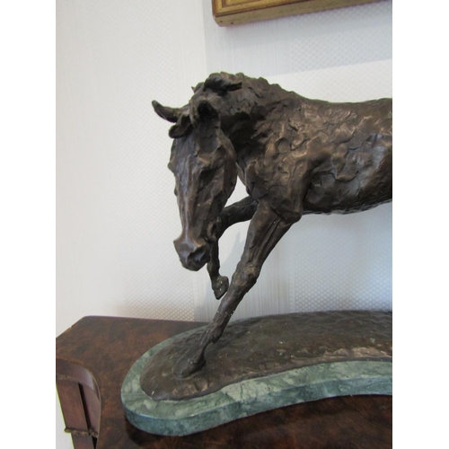 817 - James Osborne (1940-1992) Thoroughbred Original Bronze Sculpture Approximately 14 Inches High Signed... 